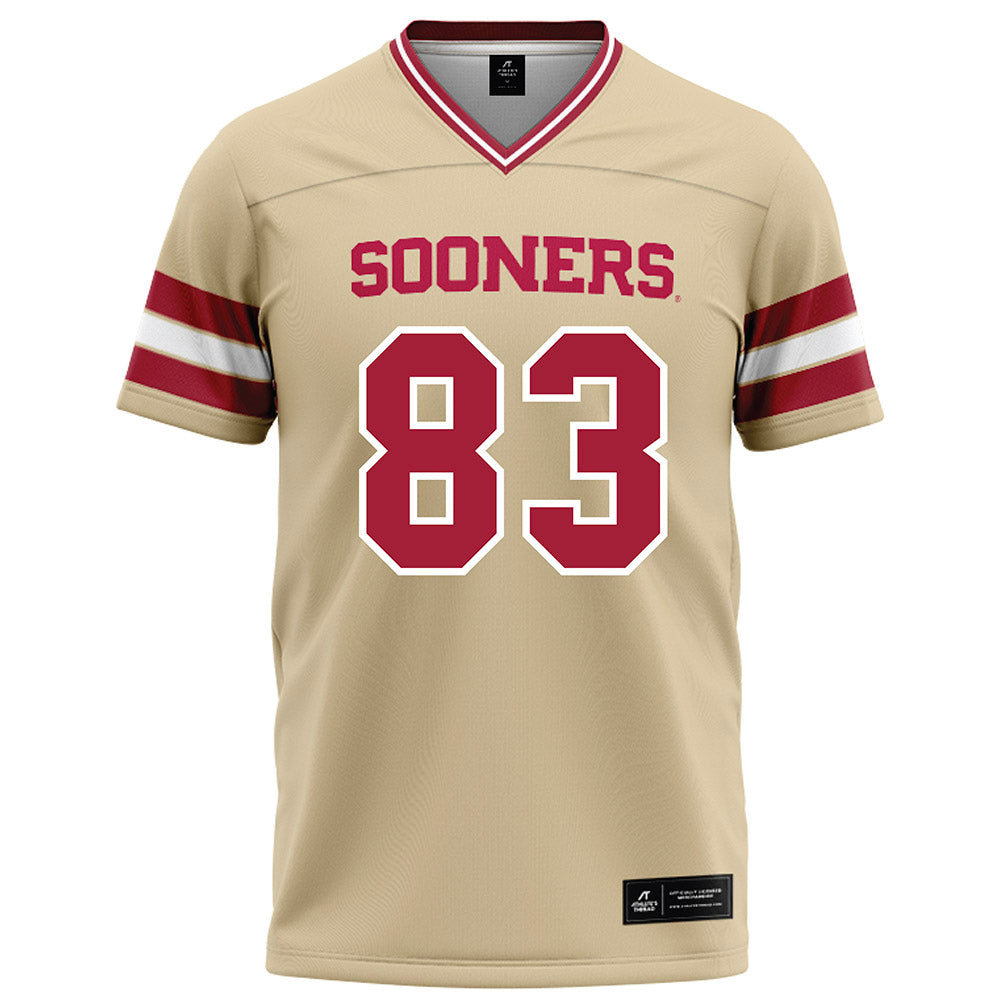Oklahoma - NCAA Football : Major Melson - Cream Football Jersey-0