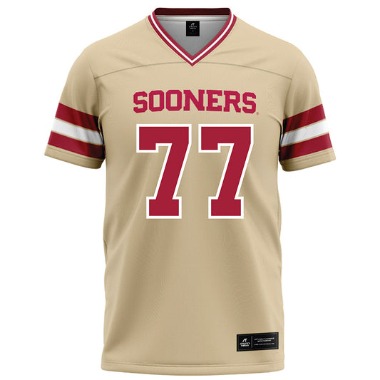 Oklahoma - NCAA Football : Heath Ozaeta - Cream Football Jersey-0