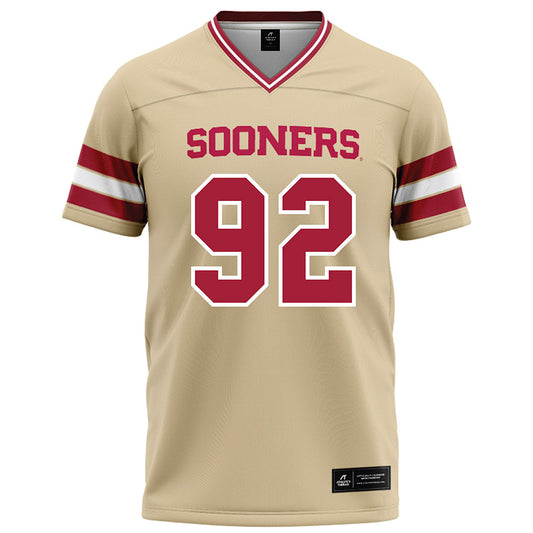 Oklahoma - NCAA Football : Jacob Henry - Cream Football Jersey-0