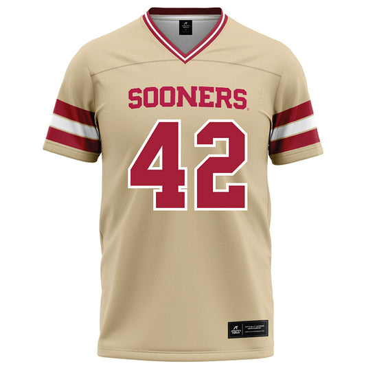 Oklahoma - NCAA Football : Wyatt Gilmore - Cream Football Jersey-0