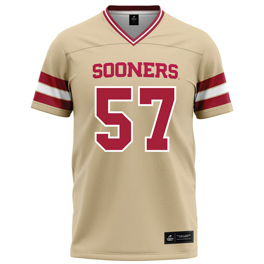 Oklahoma - NCAA Football : Gunnar Allen - Cream Football Jersey-0