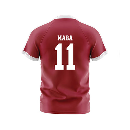 Oklahoma - NCAA Women's Volleyball : Avaya Maga - White Volleyball Jersey-1