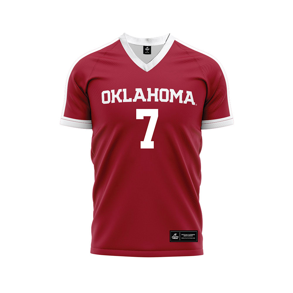 Oklahoma - NCAA Women's Volleyball : Emoni Bush - White Volleyball Jersey-0