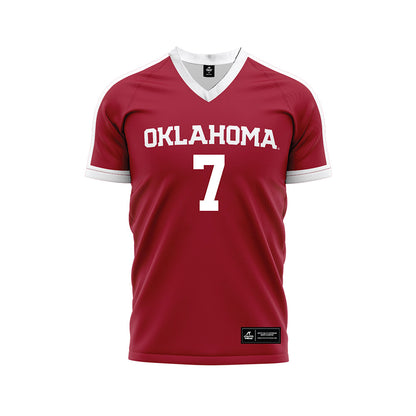 Oklahoma - NCAA Women's Volleyball : Emoni Bush - White Volleyball Jersey-0