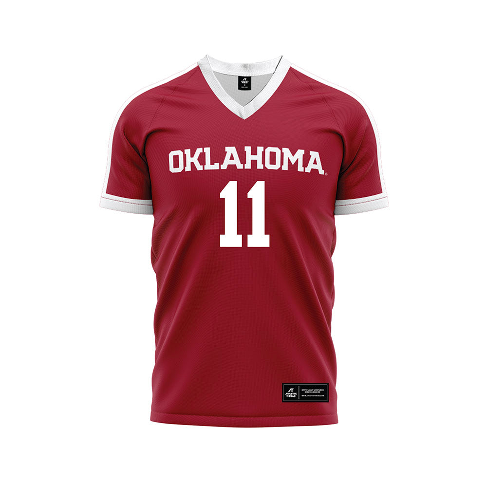 Oklahoma - NCAA Women's Volleyball : Avaya Maga - White Volleyball Jersey-0