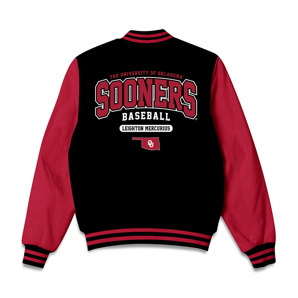 Oklahoma - NCAA Baseball : Leighton Mercurius - Bomber Jacket-1