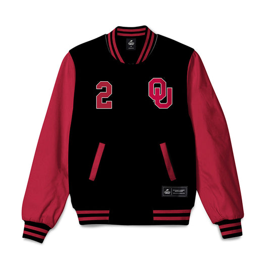 Oklahoma - NCAA Baseball : Myles Davis - Bomber Jacket-0