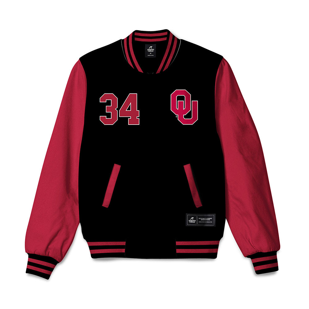 Oklahoma - NCAA Baseball : Beau Sampson - Bomber Jacket-0