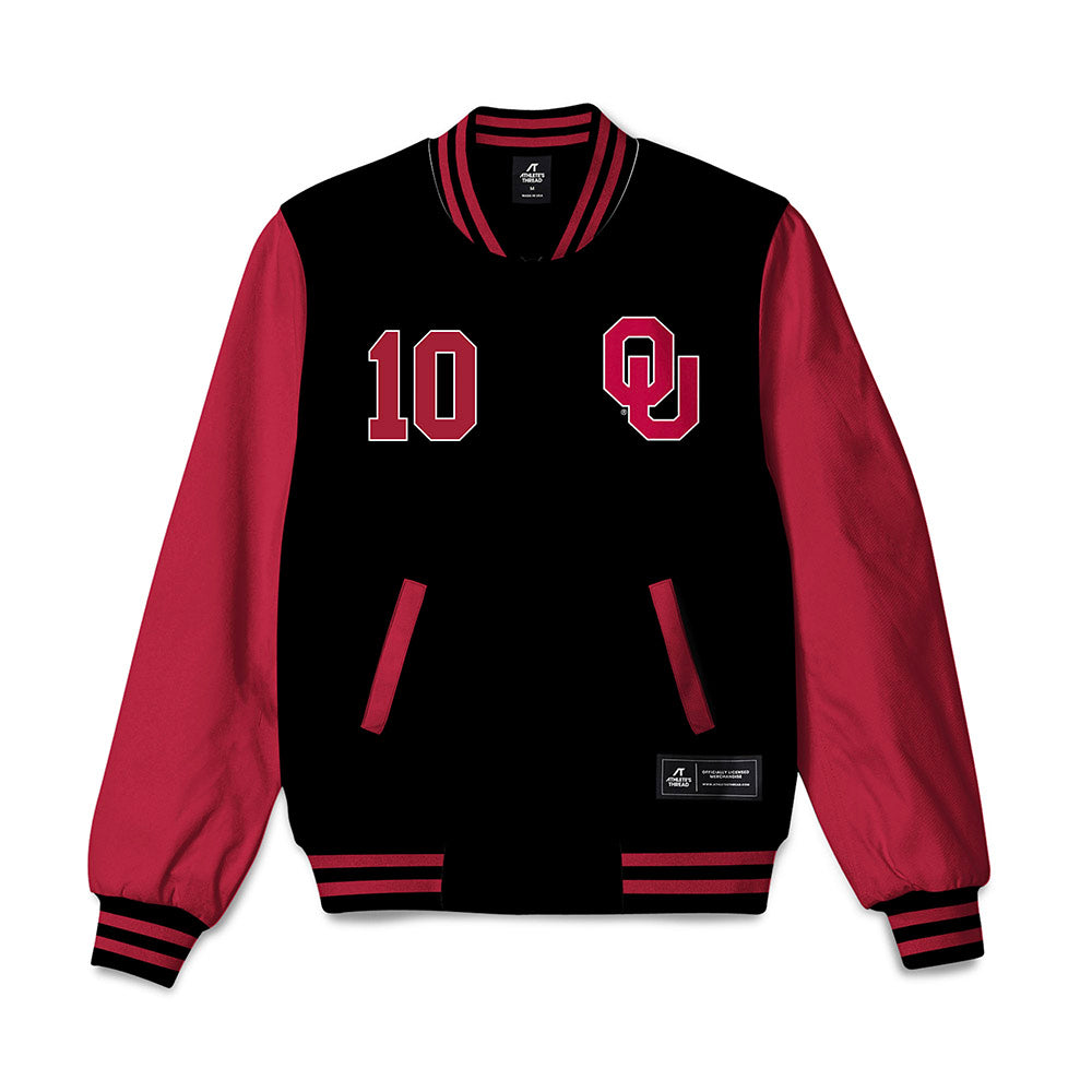Oklahoma - NCAA Football : John Mateer - Bomber Jacket-0