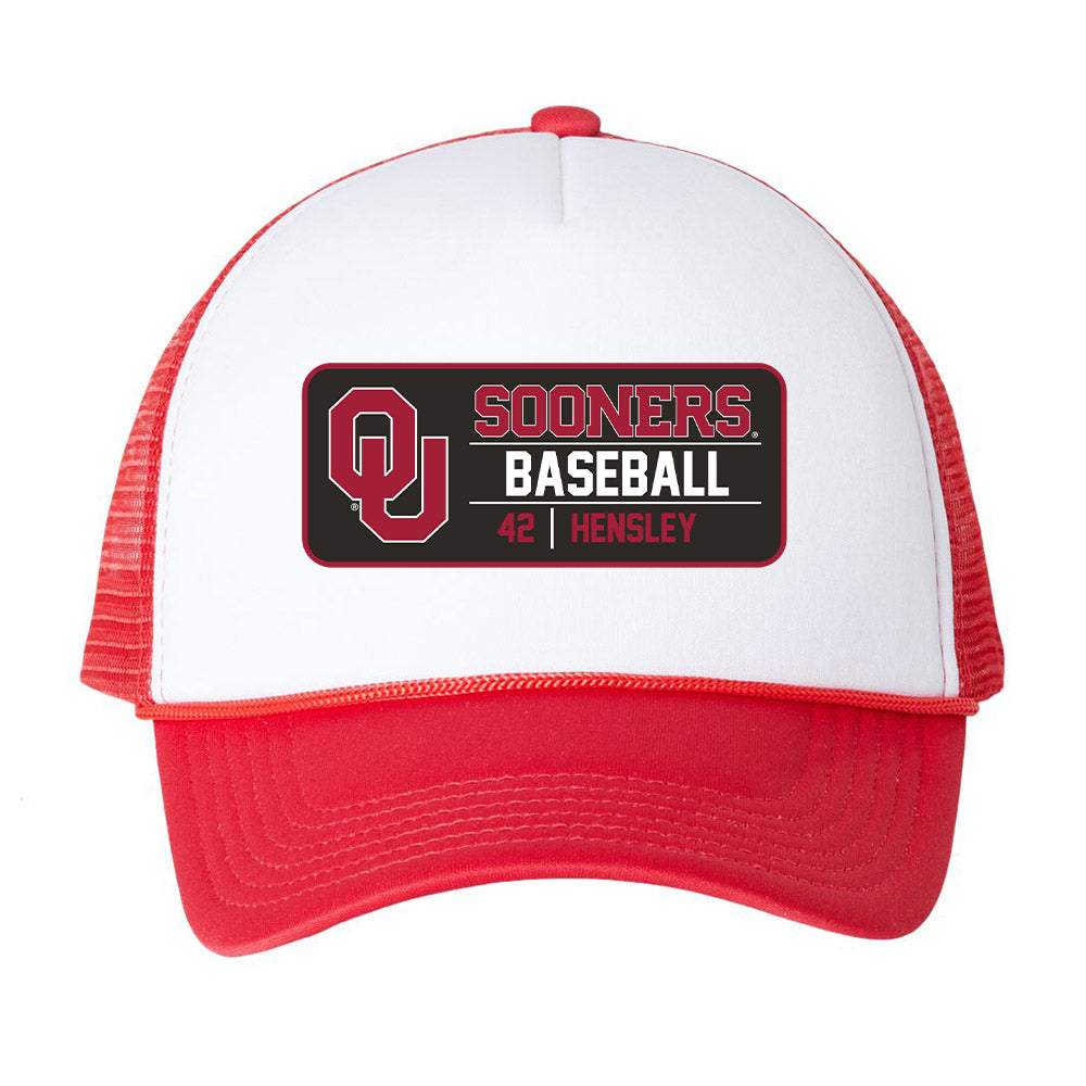 Oklahoma - NCAA Baseball : Reid Hensley - Trucker Hat-0