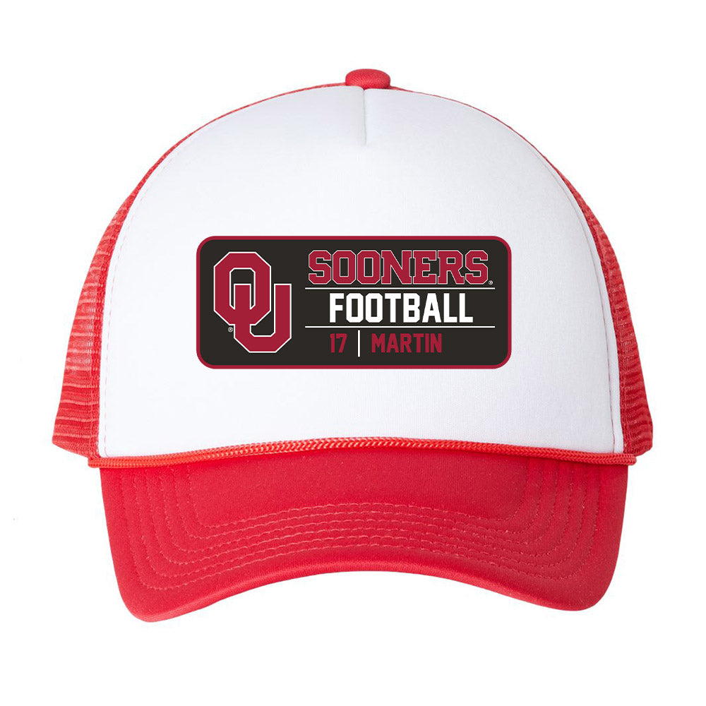 Oklahoma - NCAA Football : Josiah Martin - Trucker Hat-0