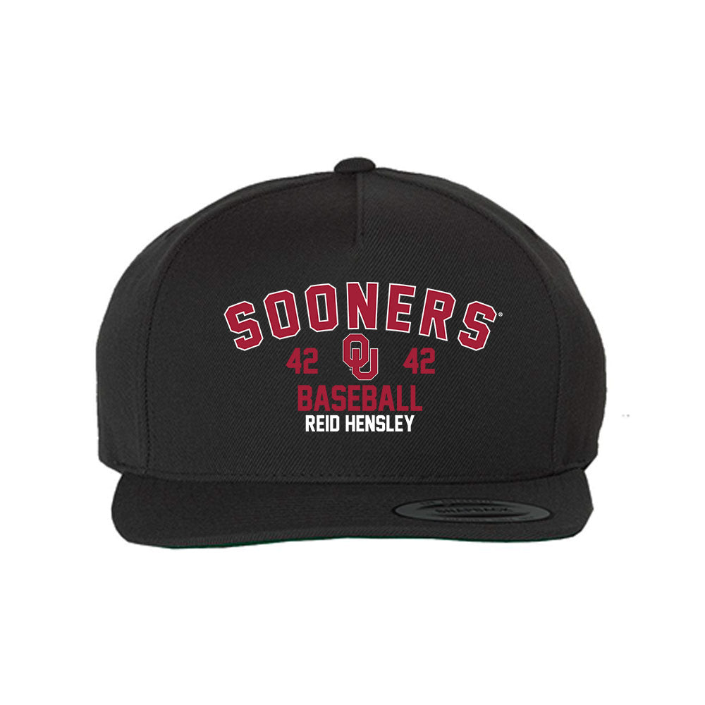 Oklahoma - NCAA Baseball : Reid Hensley - Snapback Hat-0