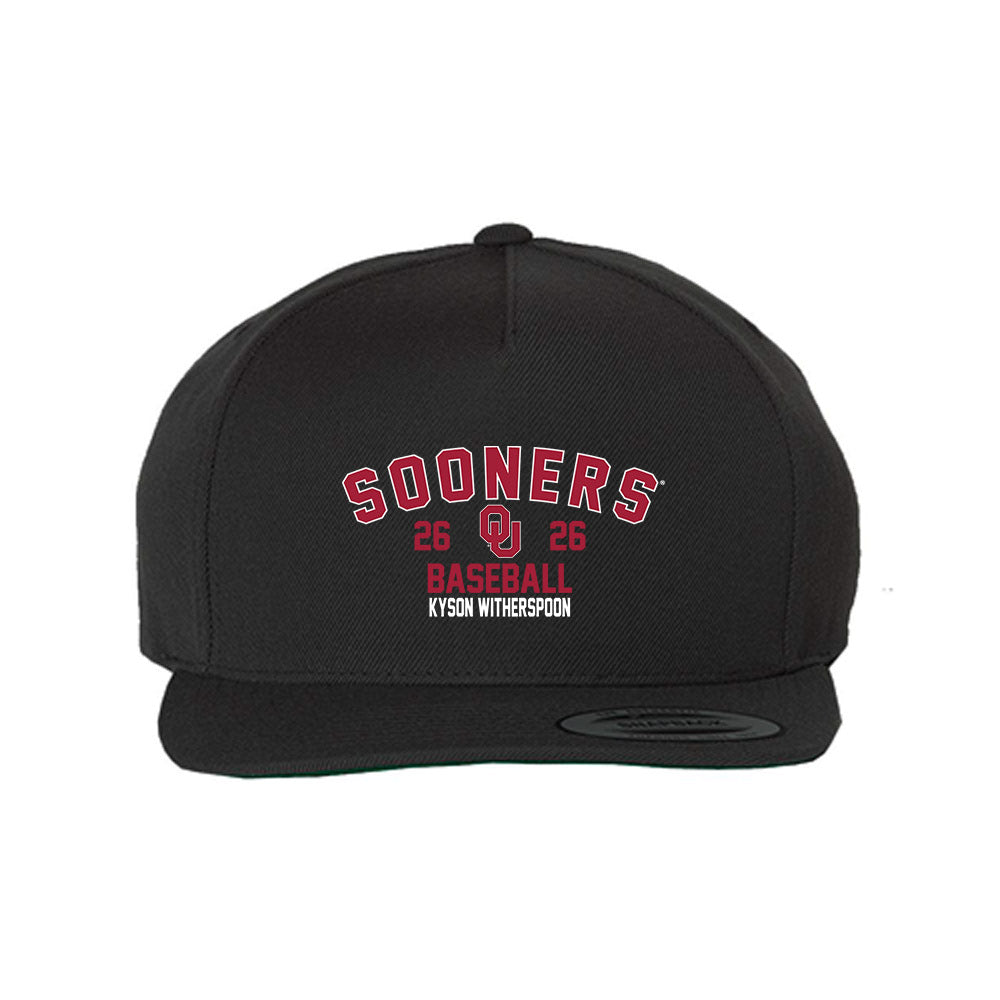 Oklahoma - NCAA Baseball : Kyson Witherspoon - Snapback Hat