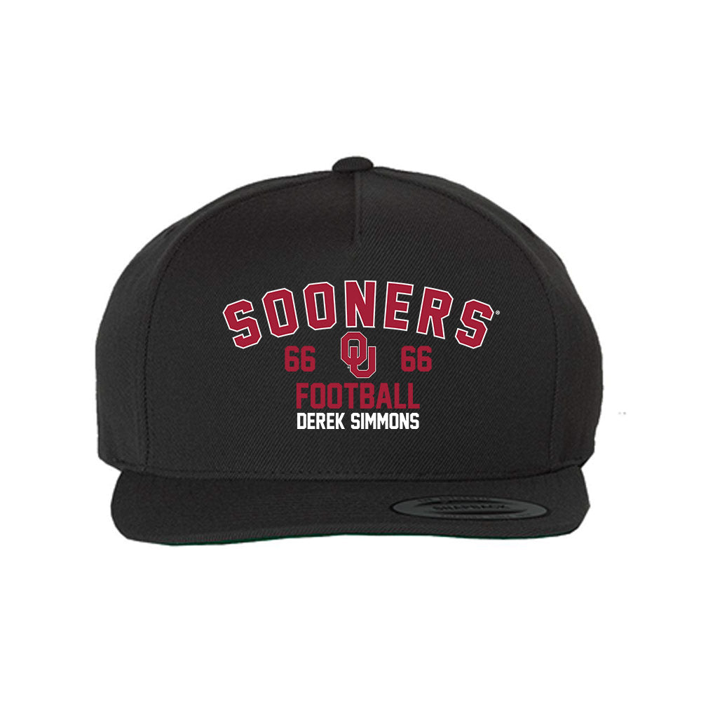Oklahoma - NCAA Football : Derek Simmons - Snapback Hat-0
