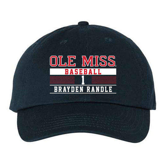 Ole Miss - NCAA Baseball : Brayden Randle - Dad Hat-0