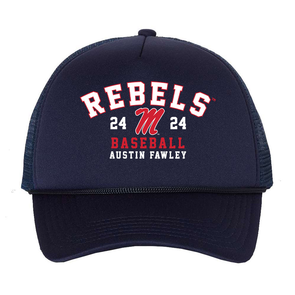 Ole Miss - NCAA Baseball : Austin Fawley - Trucker Hat-0