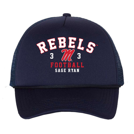 Ole Miss - NCAA Football : Sage Ryan - Trucker Hat-0