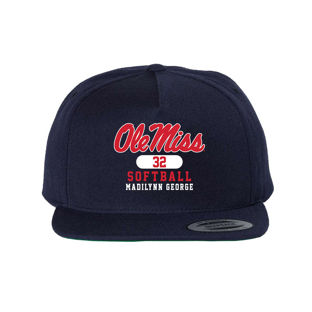 Ole Miss - NCAA Softball : Madilynn George - Snapback Hat-0
