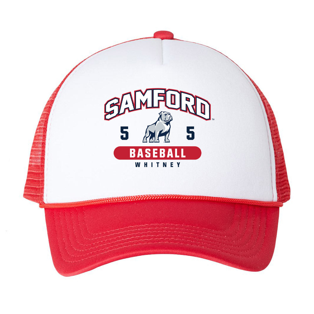 Samford - NCAA Baseball : John Whitney - Trucker Hat-0