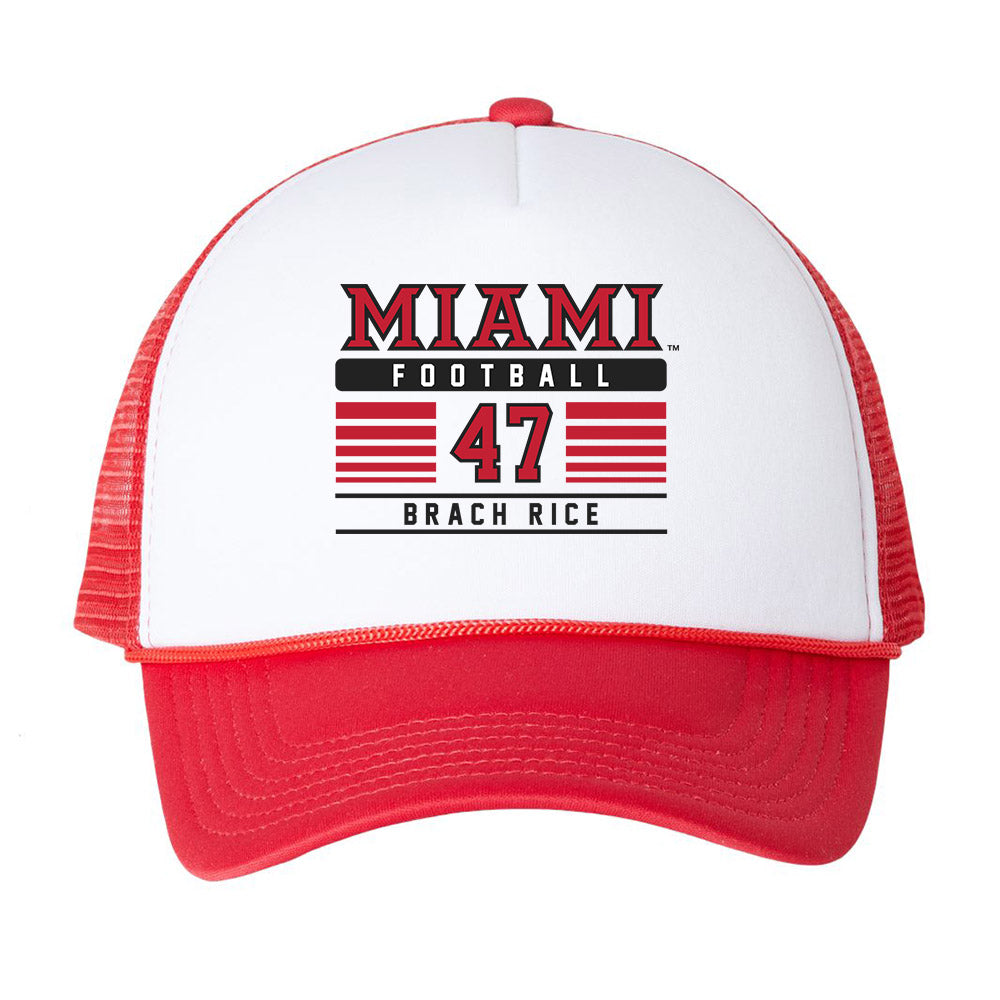 Miami of Ohio - NCAA Football : Brach Rice - Trucker Hat-0