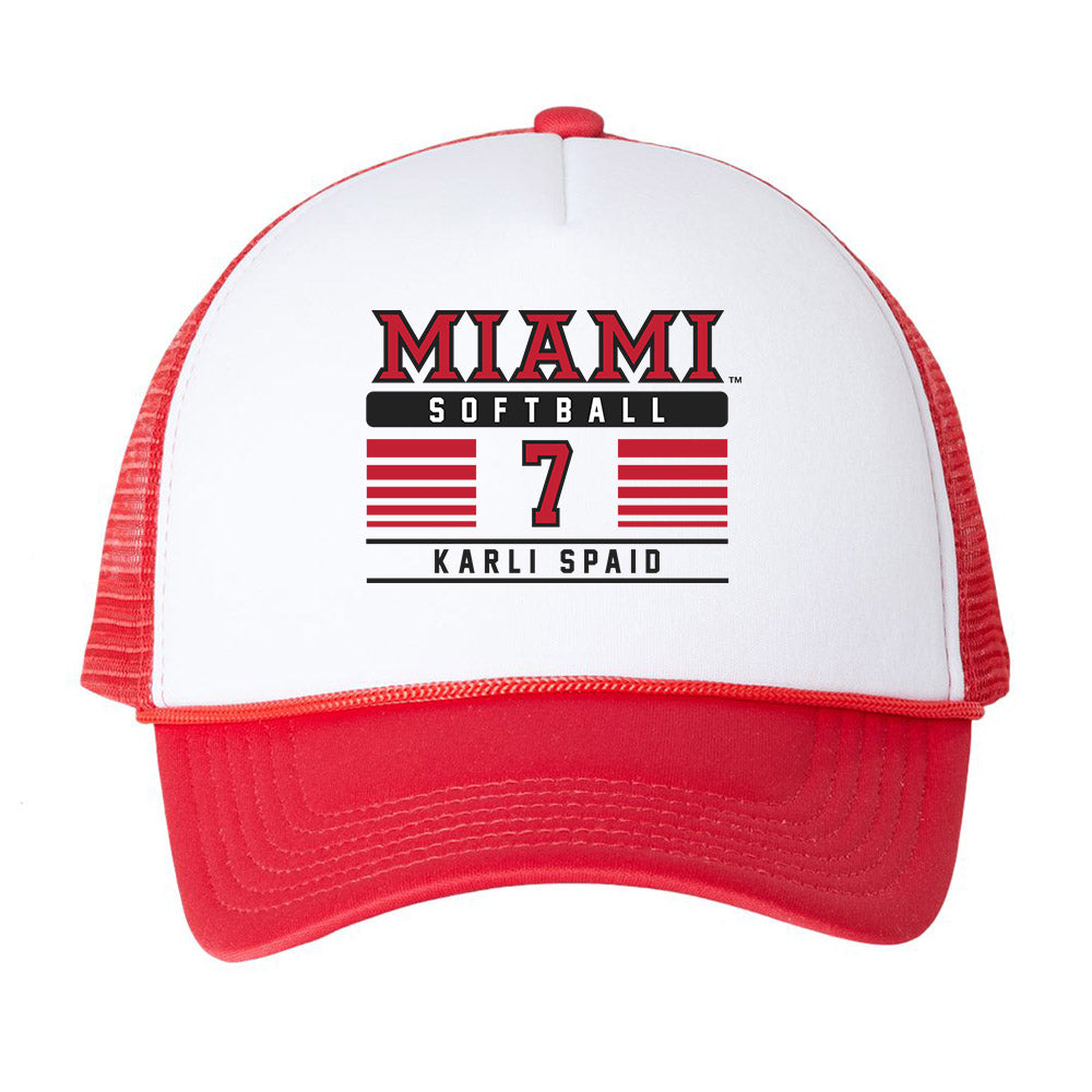 Miami of Ohio - NCAA Softball : Karli Spaid - Trucker Hat Hat Trucker Hat