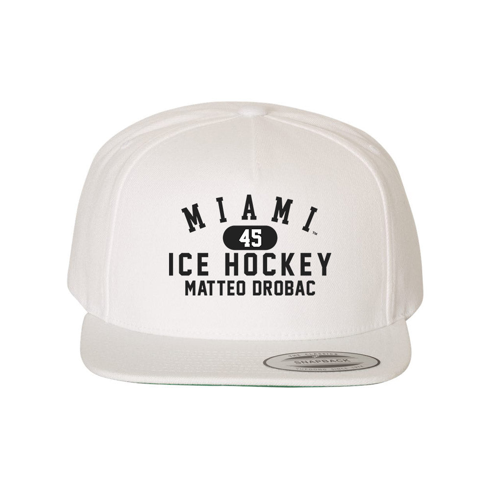Miami of Ohio - NCAA Men's Ice Hockey : Matteo Drobac - Snapback Hat-0