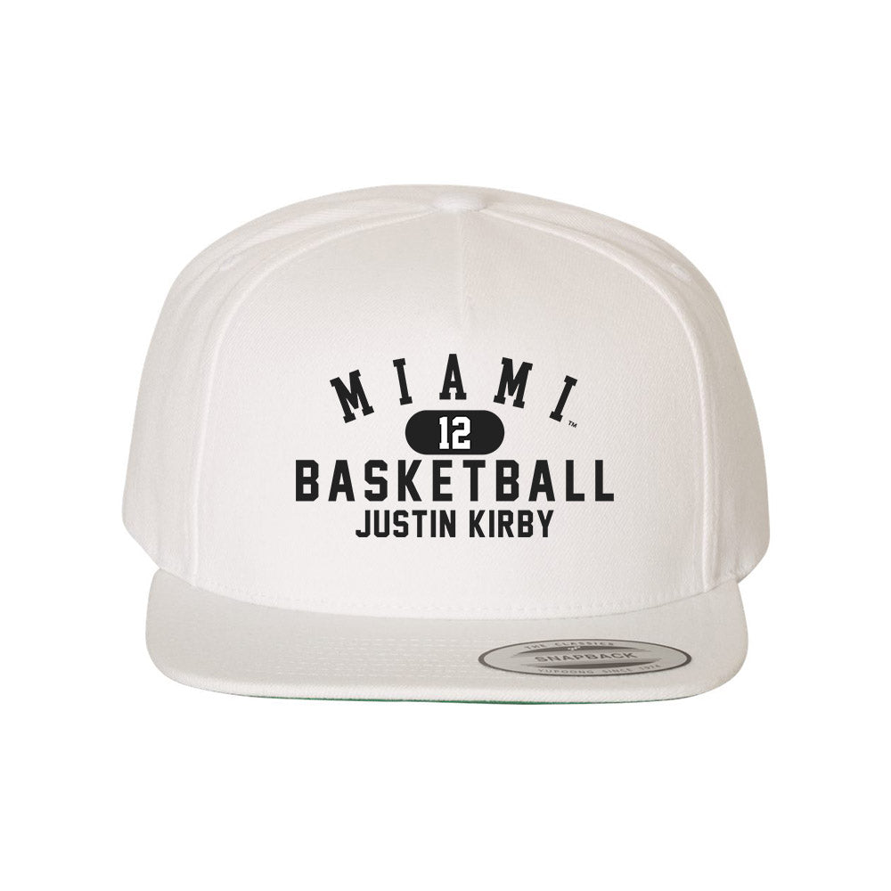 Miami of Ohio - NCAA Men's Basketball : Justin Kirby - Snapback Hat-0