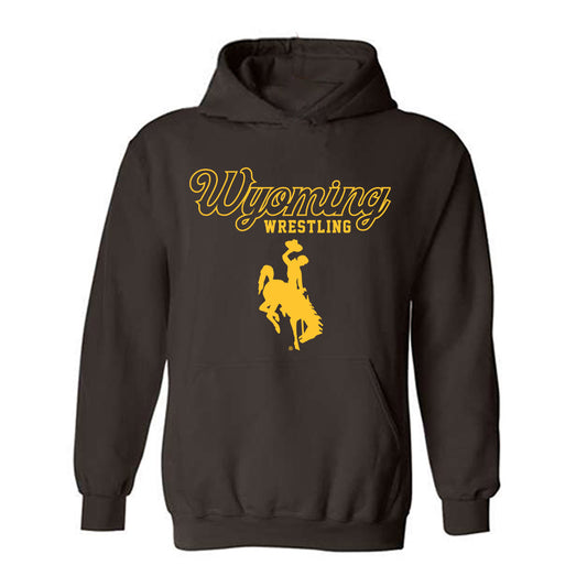 Wyoming - NCAA Wrestling : Tucker Bowen - Classic Shersey Hooded Sweatshirt-0