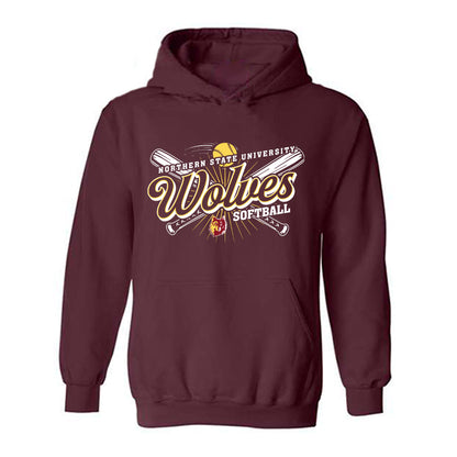 NSU - NCAA Softball : Kinsley Stover - Sports Shersey Hooded Sweatshirt-0