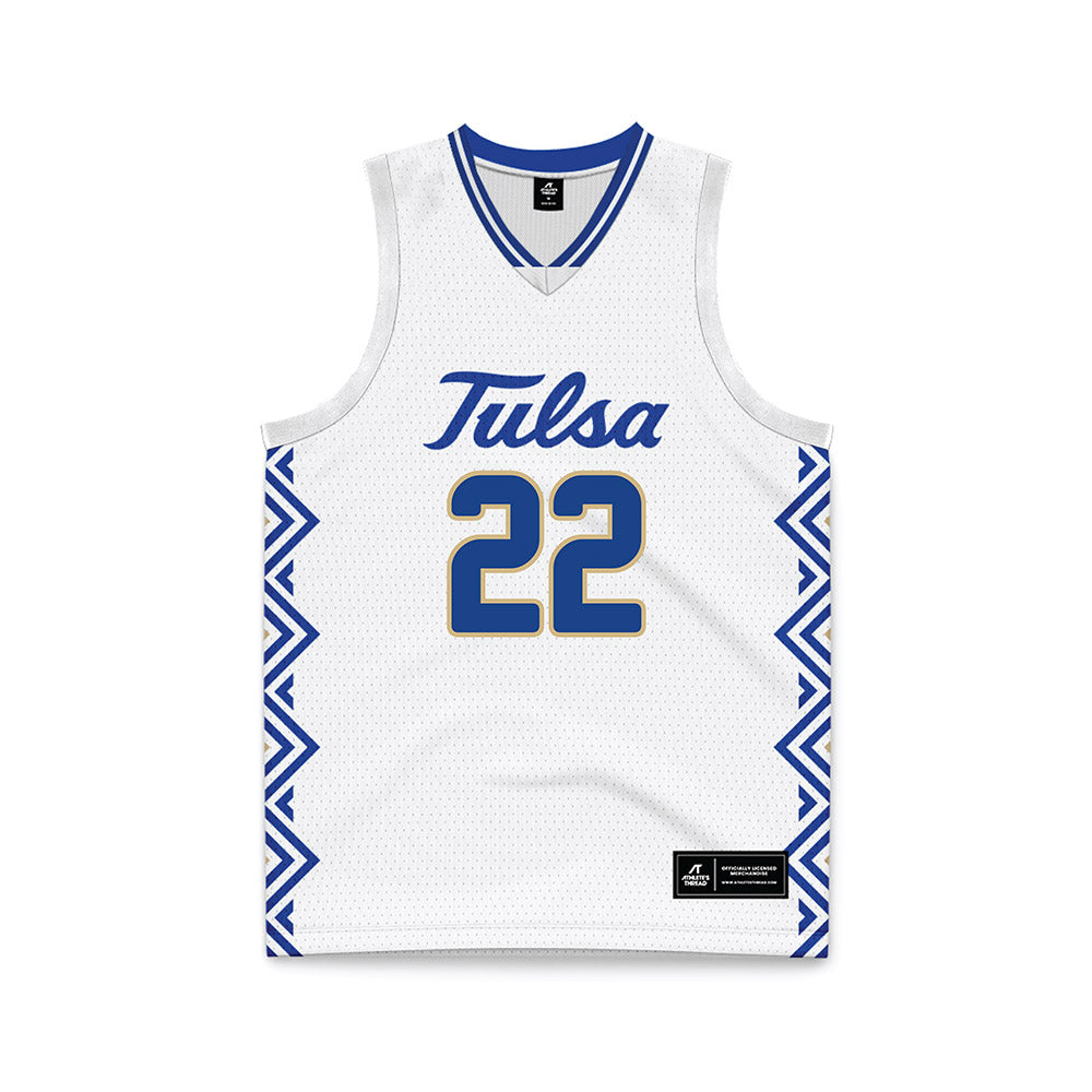 Tulsa - NCAA Women's Basketball : Mady Cartwright - White Basketball Jersey