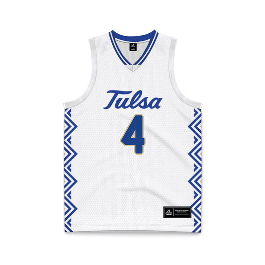 Tulsa - NCAA Women's Basketball : Abby Jegede - White Basketball Jersey-0