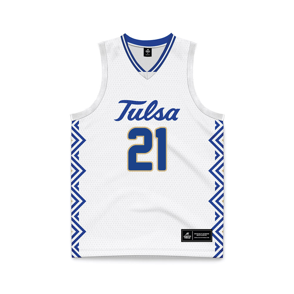 Tulsa - NCAA Women's Basketball : Hadley Periman - White Basketball Jersey-0