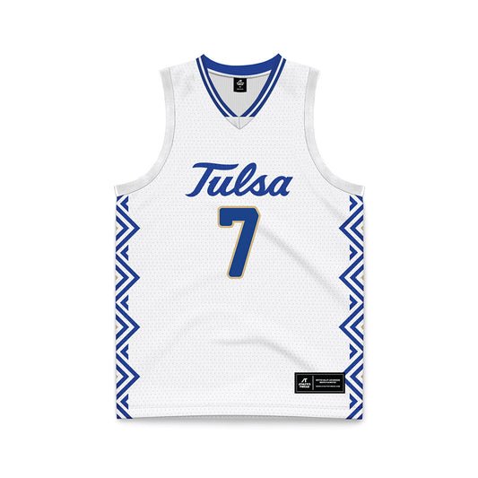 Tulsa - NCAA Women's Basketball : Paige Bradley - White Basketball Jersey-0