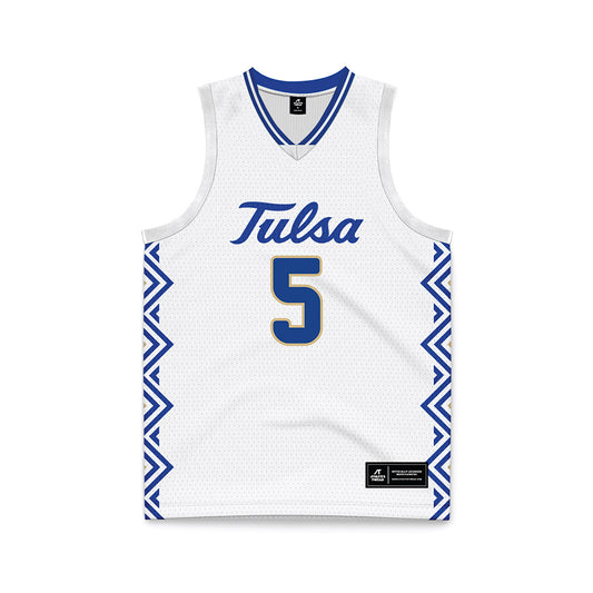 Tulsa - NCAA Women's Basketball : Alisha Peavy - White Basketball Jersey-0