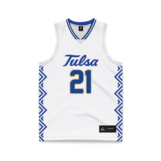Tulsa - NCAA Women's Basketball : Josie Megehee - White Basketball Jersey-0