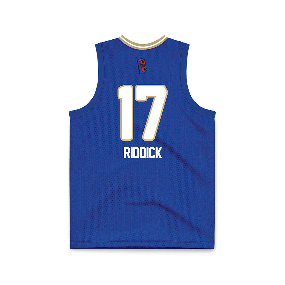 Tulsa - NCAA Women's Basketball : Hannah Riddick - Blue Basketball Jersey-1