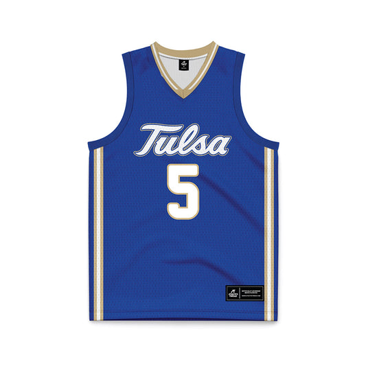 Tulsa - NCAA Women's Basketball : Alisha Peavy - Blue Basketball Jersey-0