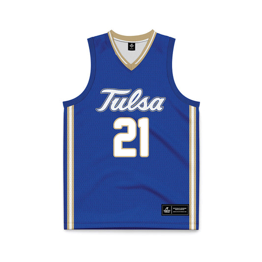 Tulsa - NCAA Women's Basketball : Hadley Periman - Blue Basketball Jersey-0