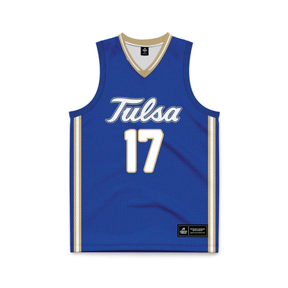 Tulsa - NCAA Women's Basketball : Hannah Riddick - Blue Basketball Jersey-0