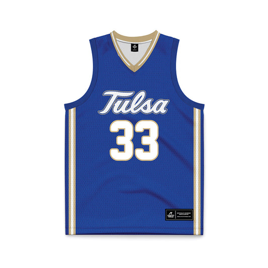 Tulsa - NCAA Women's Basketball : Dora Toman - Blue Basketball Jersey-0