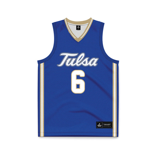 Tulsa - NCAA Women's Basketball : Brynn Eshoo - Blue Basketball Jersey-0