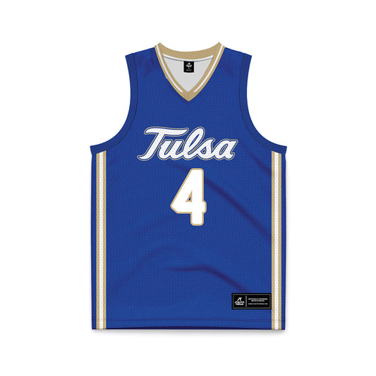 Tulsa - NCAA Women's Basketball : Abby Jegede - Blue Basketball Jersey-0