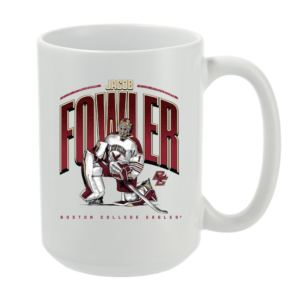 Boston College - NCAA Men's Ice Hockey : Jacob Fowler - Mug Individual Caricature