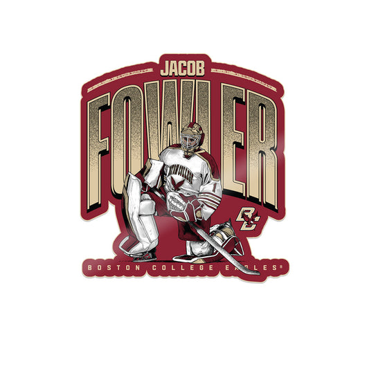 Boston College - NCAA Men's Ice Hockey : Jacob Fowler - Sticker Individual Caricature