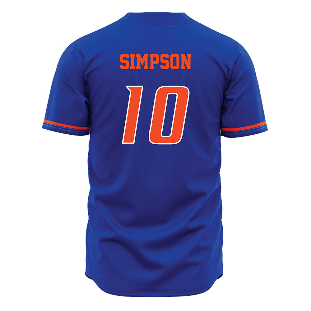 Boise State - NCAA Football : Andrew Simpson - Blue Jersey