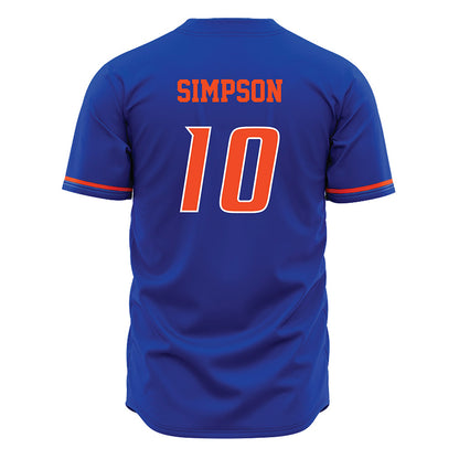 Boise State - NCAA Football : Andrew Simpson - Blue Jersey