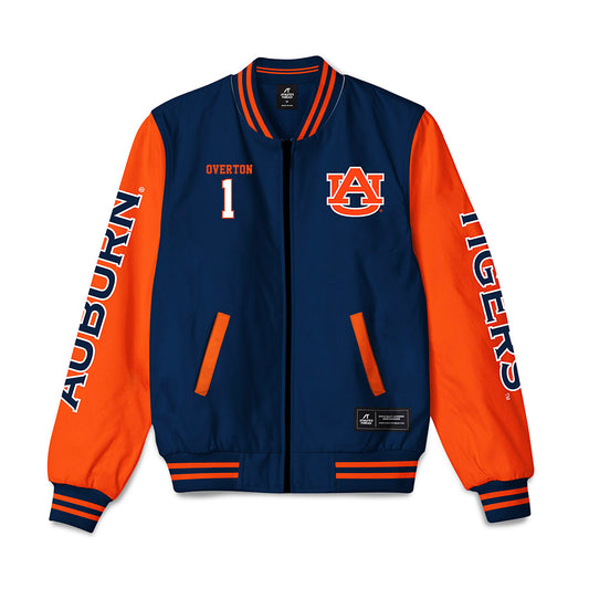 Auburn - NCAA Men's Basketball : Kevin Overton - Bomber Jacket-0