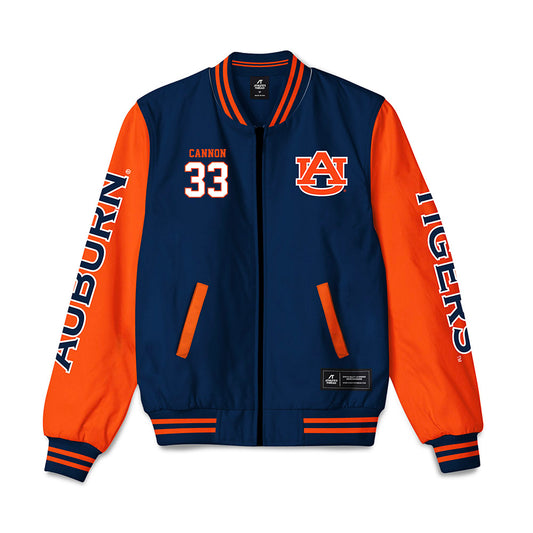 Auburn - NCAA Baseball : Will Cannon - Bomber Jacket