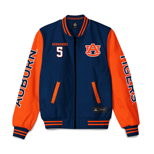 Auburn - NCAA Baseball : Javon Hernandez - Bomber Jacket