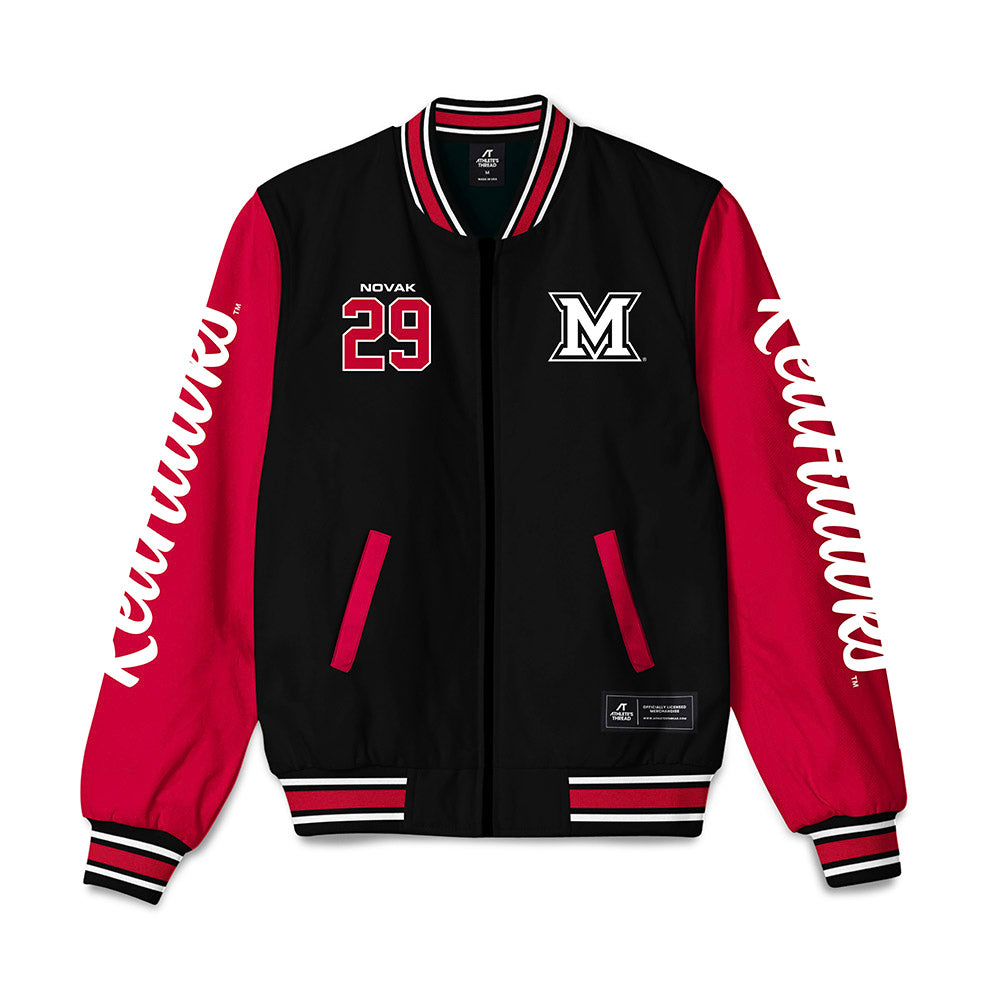 Miami of Ohio - NCAA Baseball : David Novak - Bomber Jacket